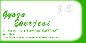 gyozo eperjesi business card